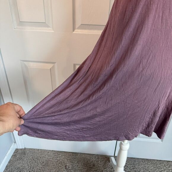 Vintage Soprano Med Mauve Empire Waist Dress with Pearl Waist Ruched Top Y2K USA - Picture 5 of 9